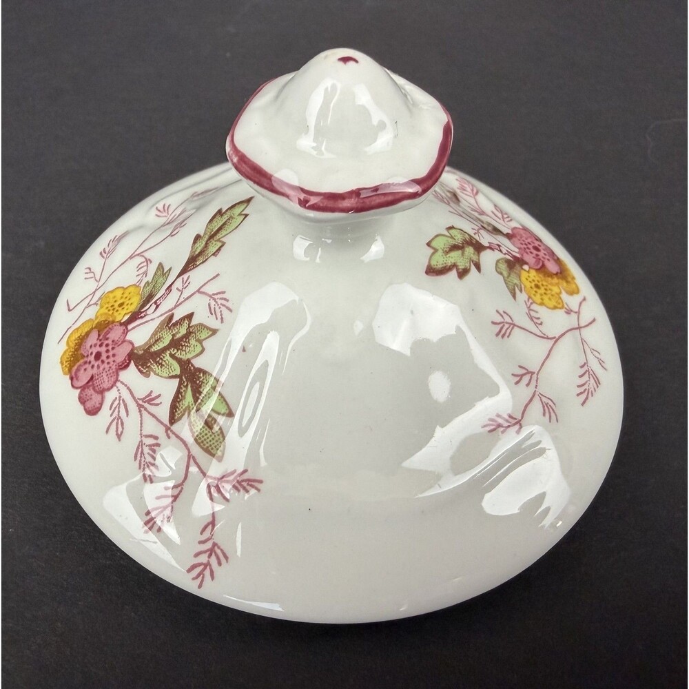 Vintage Ridgway English Garden 4424 Sugar Bowl with Lid, Floral Pattern - Picture 7 of 11